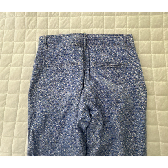 CARTONNIER ANTHROPOLOGIE Womens Pants 4 Blue Charlie Trouser Seashell Preppy - Picture 6 of 15